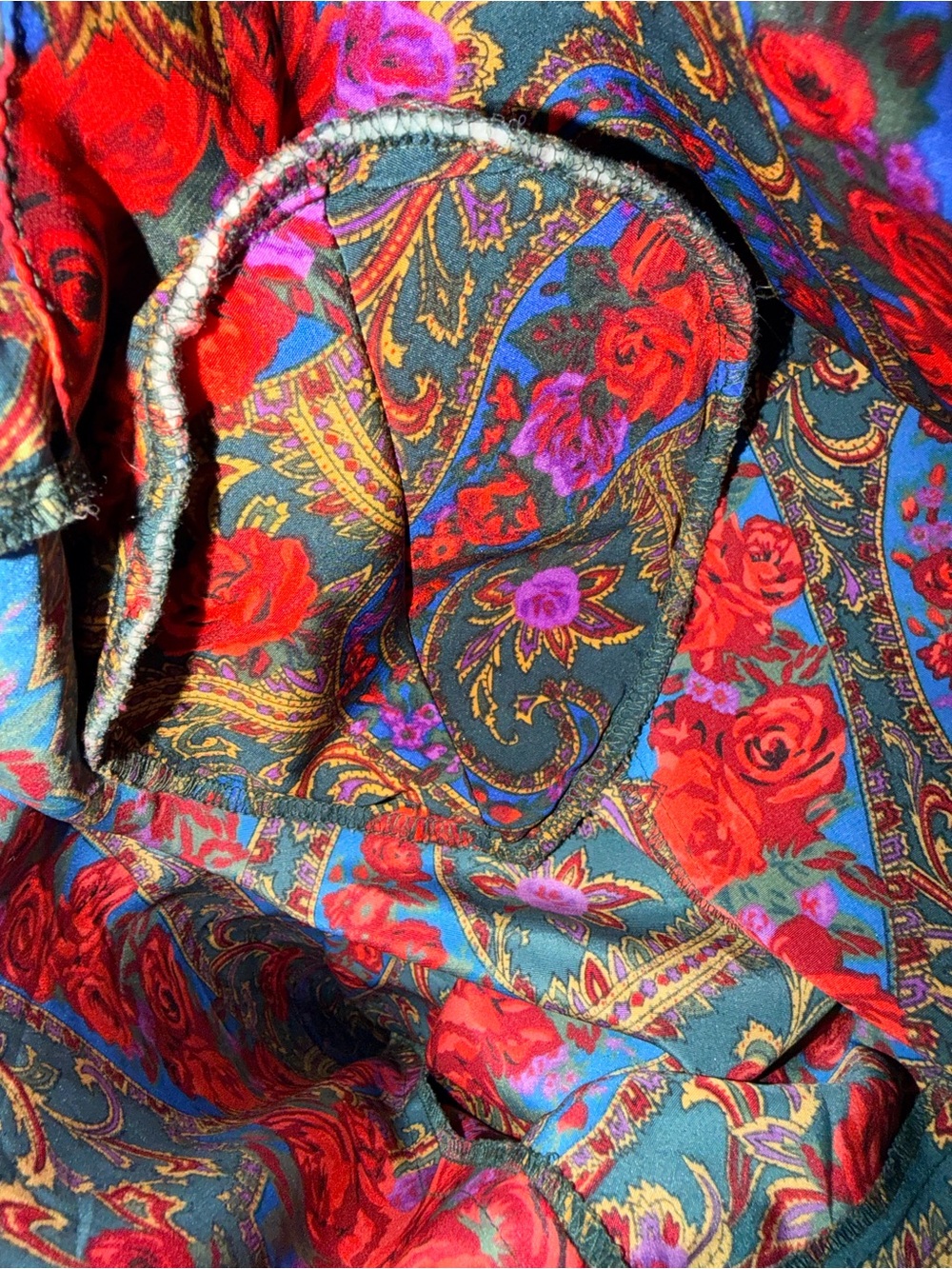 Vintage Victoria's Secret Kimono Robe Gold Label Red Floral 90s Lingerie - Picture 7 of 9